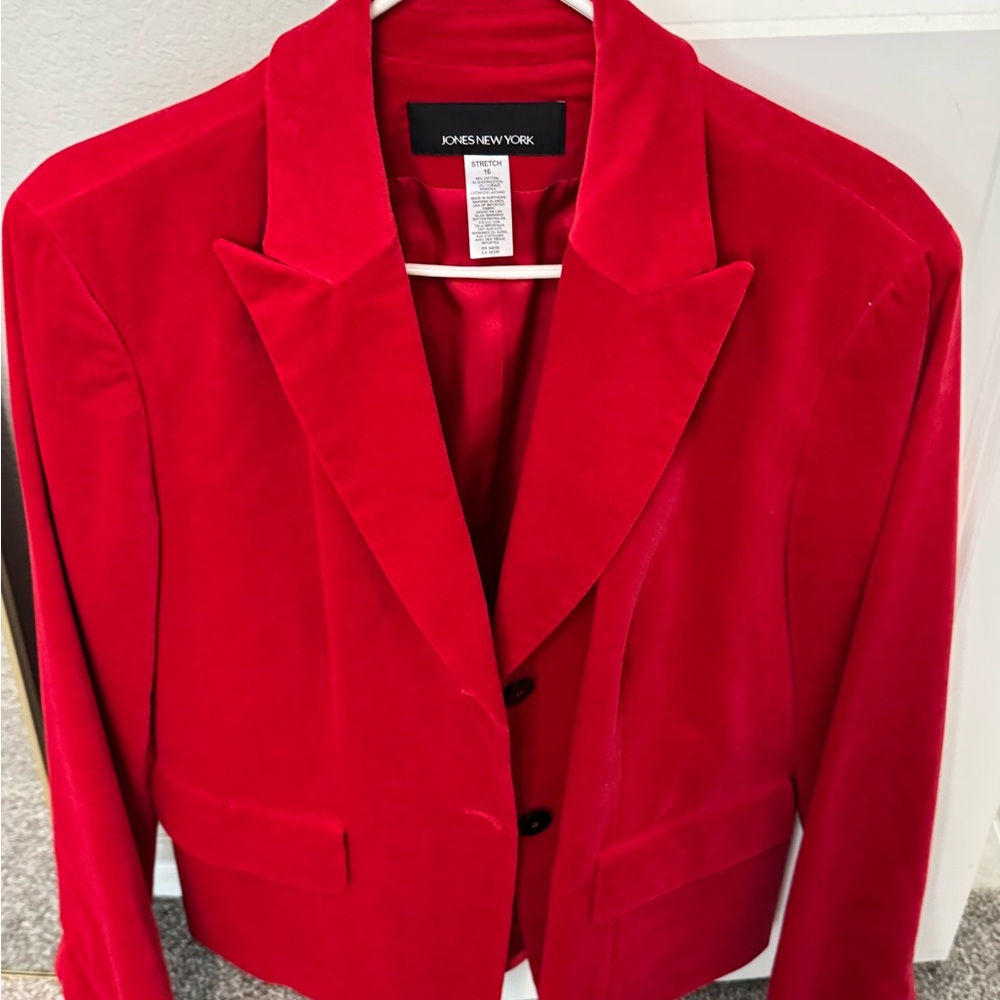 Jones New York Vibrant Red Women's Blazer